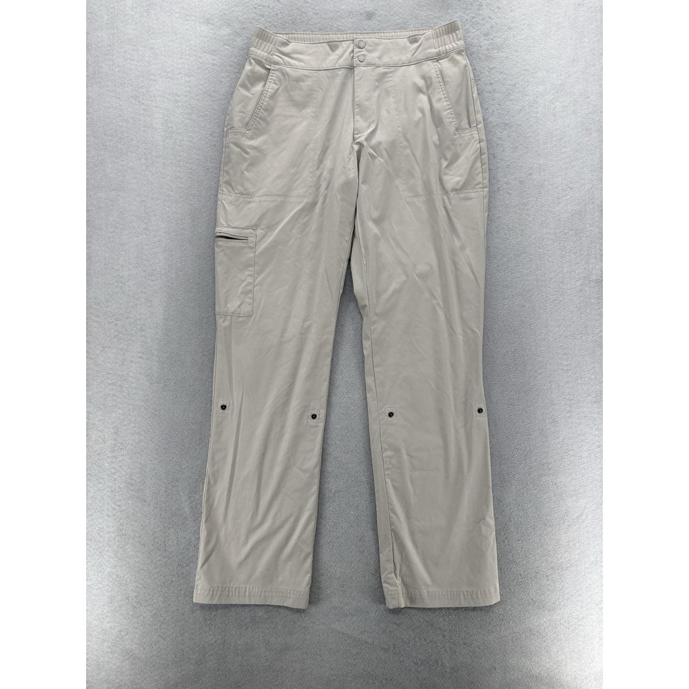 Columbia Silver Ridge Utility Convertible Pants Womens 10 Beige Omni-Wick UPF 50